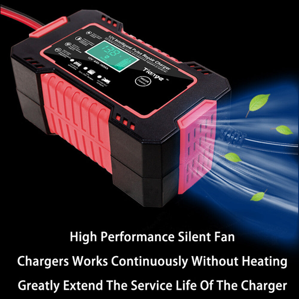 2025 Heavy Duty Car Battery Charger LCD 12V Trickle / Fast Vehicle HGV Lorry UK