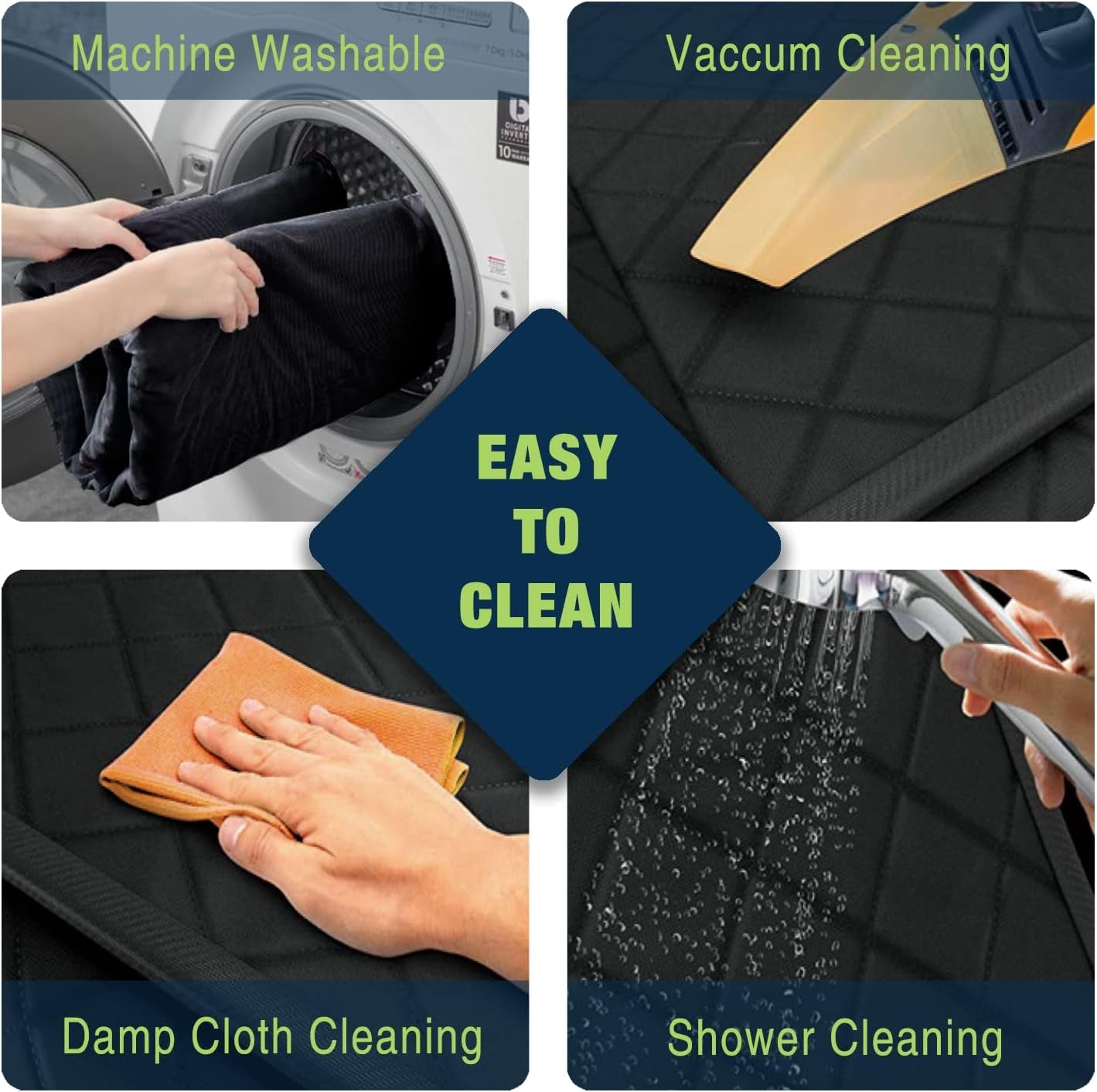 Bench Dog Car Seat Cover for Back Seat,Waterproof Dog Seat Covers,Heavy-Duty and Nonslip Backseat Protector Cover for Cars,Trucks & Suvs (Black,53"×48")