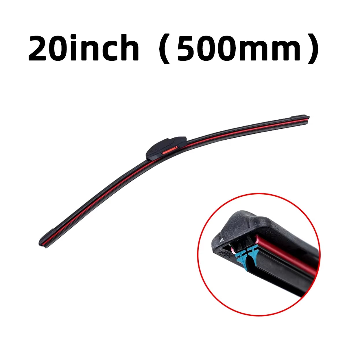 J U Hook Double Rubber Wiper Blades for Car Windshield Wipers 13 "14" 16 "18" 19 "20" 21 "22" 24 "26" 28 "Waterproof Wipers