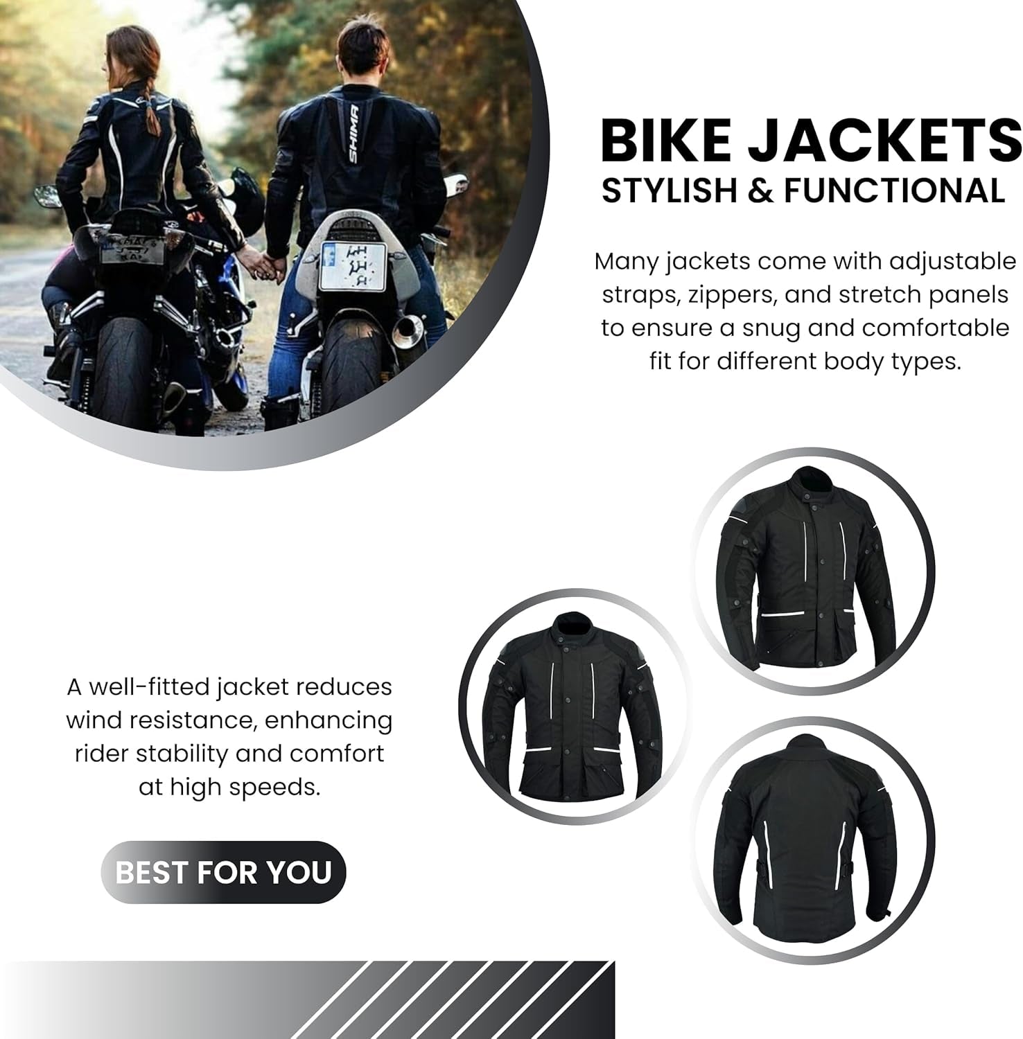 Mens Black/Grey Black/Red Black/High Viz Textile Motorcycle Motorbike Jacket Waterproof CE Armoured (UK, Alpha, M, Regular, Regular, Black)