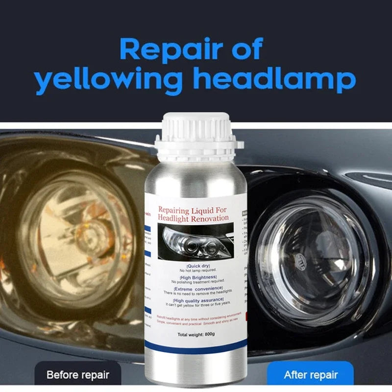 100/ 200/ 800Ml Car Headlight Restoration Liquid Car Headlight Polishing Evaporator Liquid Chemicals Headlight Headlights Liquid