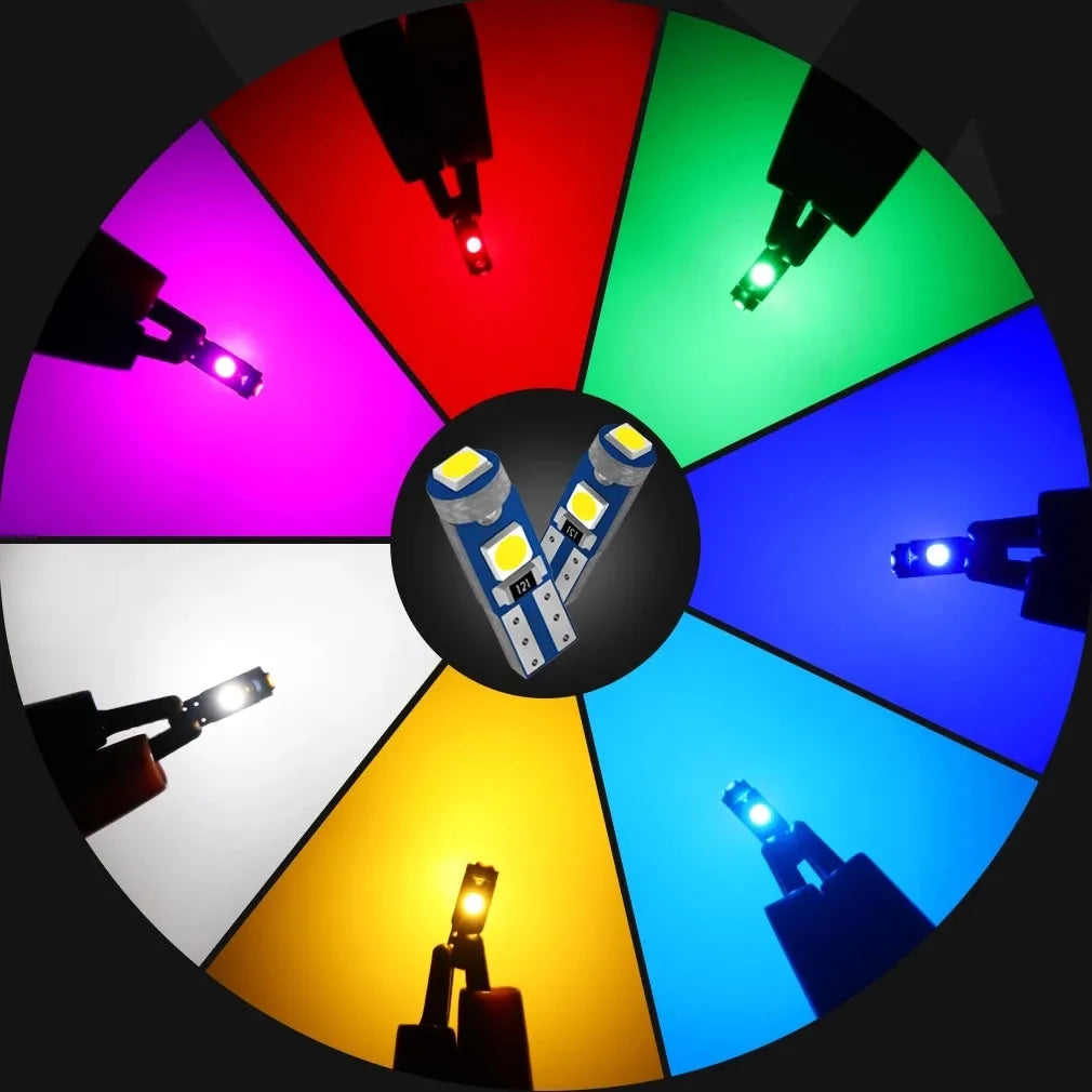 2/10Pcs Car T5 Led Bulb