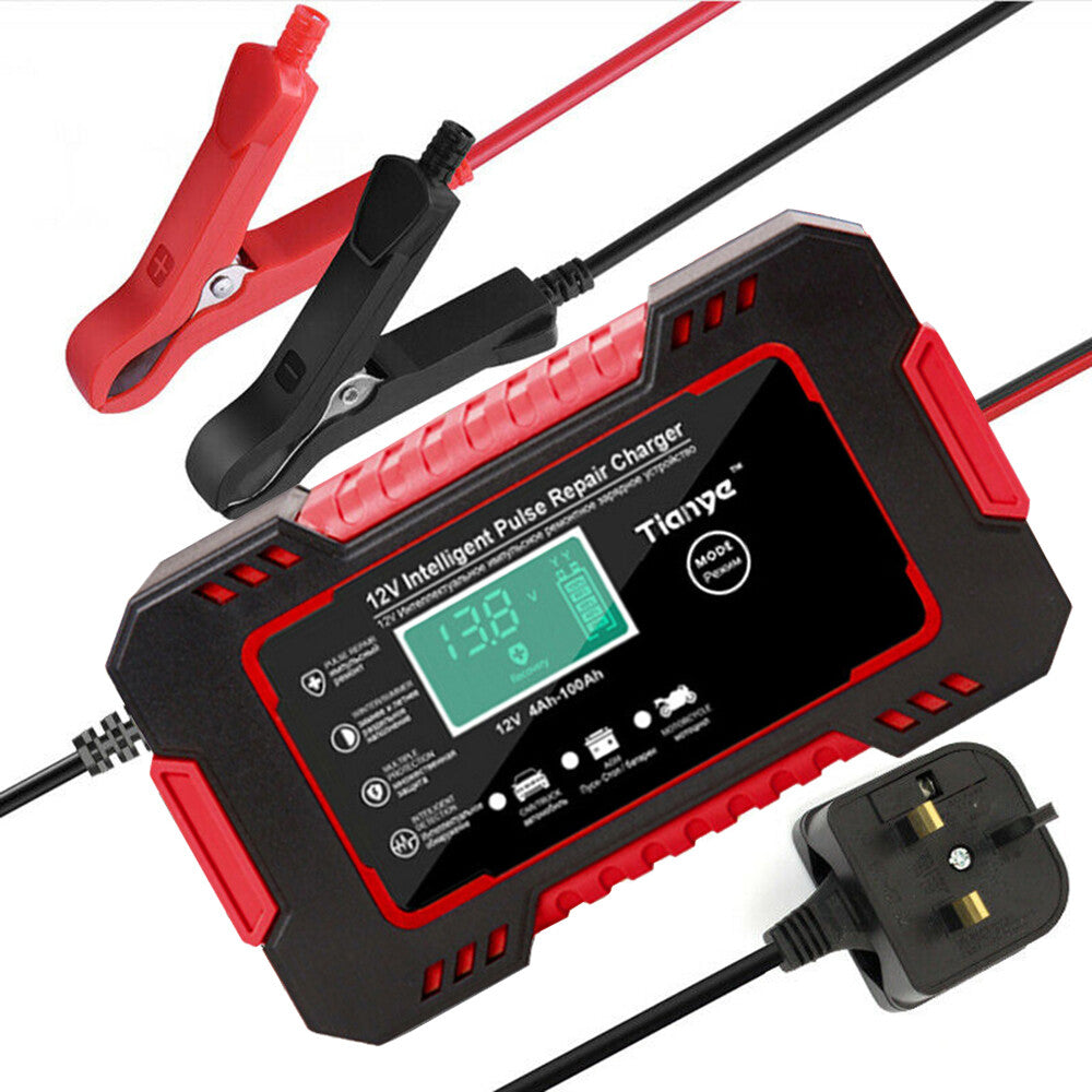 2025 Heavy Duty Car Battery Charger LCD 12V Trickle / Fast Vehicle HGV Lorry UK