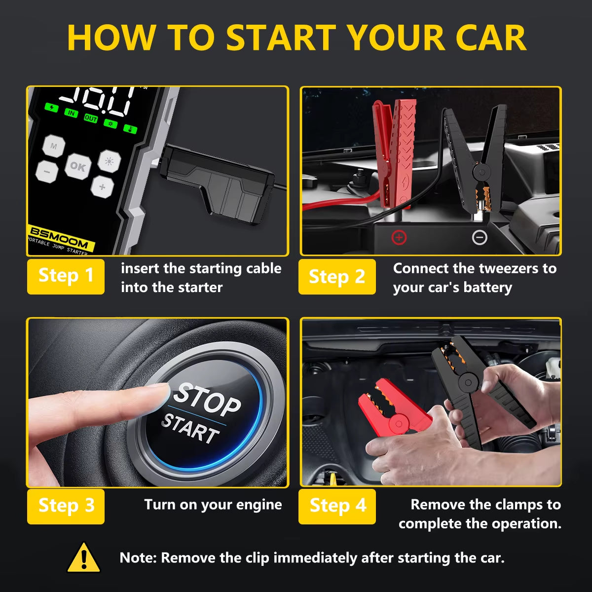 Power Bank 21800Mah/26800Mah Jump Starter Portable Charger Car Booster Auto Starting Device Emergency Car Battery Starter