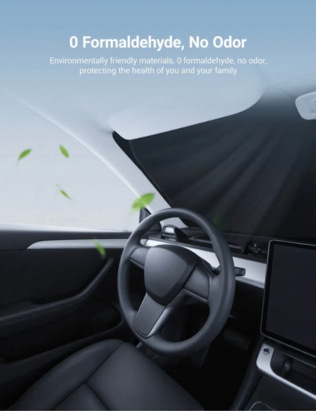 Tesla Model 3 / Model Y Front Windshield Sunshade – Custom Fit UV & Heat Protection Reflective Car Sun Shield