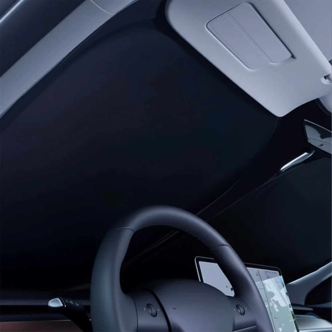 Tesla Model 3 / Model Y Front Windshield Sunshade – Custom Fit UV & Heat Protection Reflective Car Sun Shield