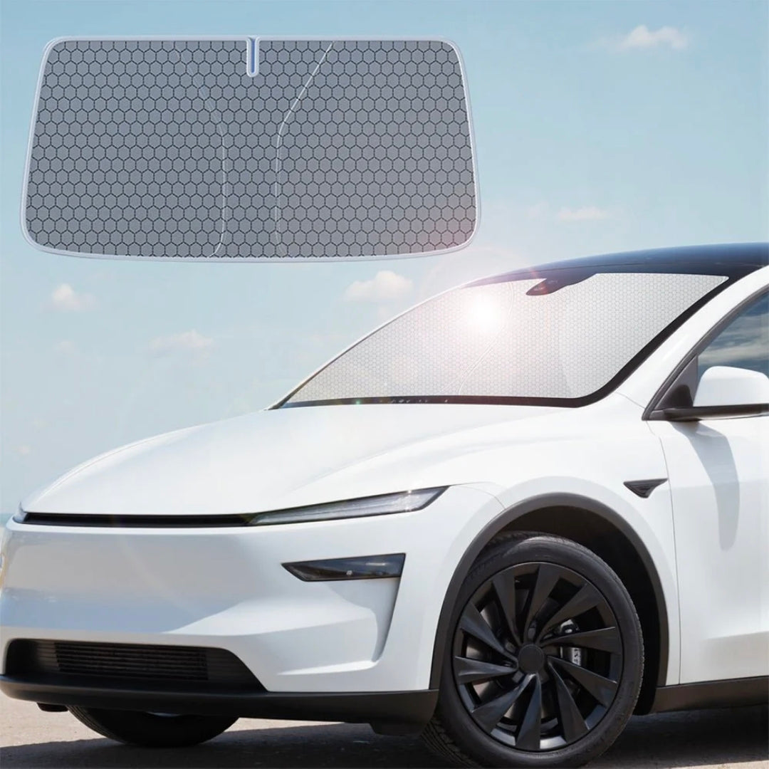 Tesla Model 3 / Model Y Front Windshield Sunshade – Custom Fit UV & Heat Protection Reflective Car Sun Shield