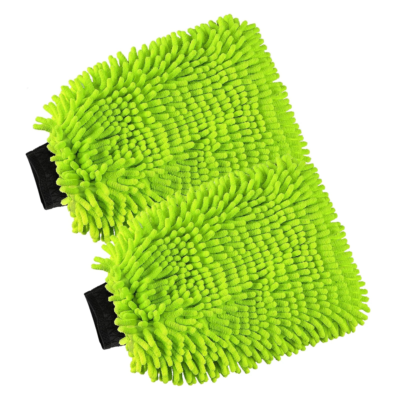 Car Wash Mitt, Microfiber Towels For Cars and Absorbent for Car,Truck, SUV, Motorcycle, Green (2 Pack)