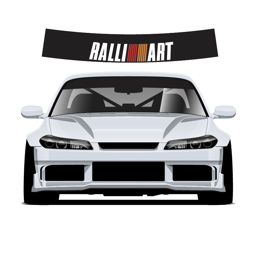 Ralliart Custom Vinyl Sunstrip – Universal Fit 140cm 150cm 160cm