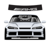 AMG silver Custom Vinyl Sunstrip – Universal Fit 140cm 150cm 160cm