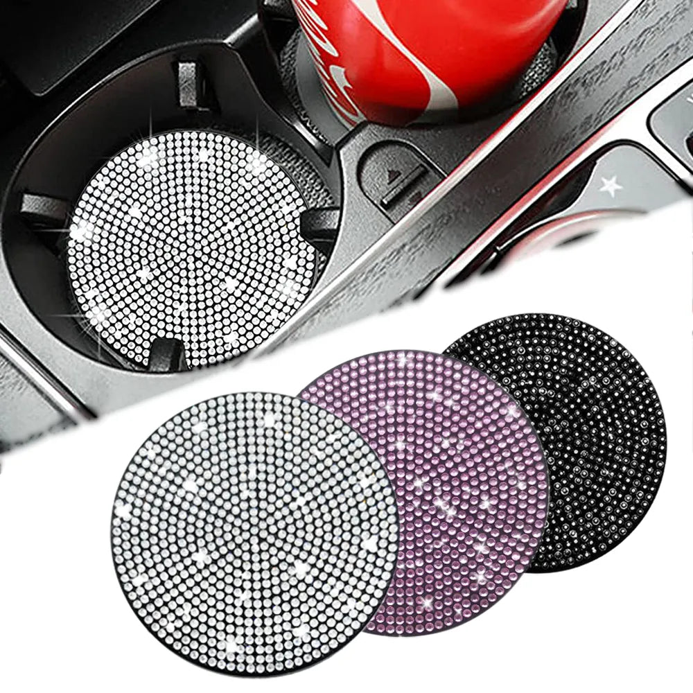 Diamond Car Coaster Water Cup Slot Non-Slip Mat