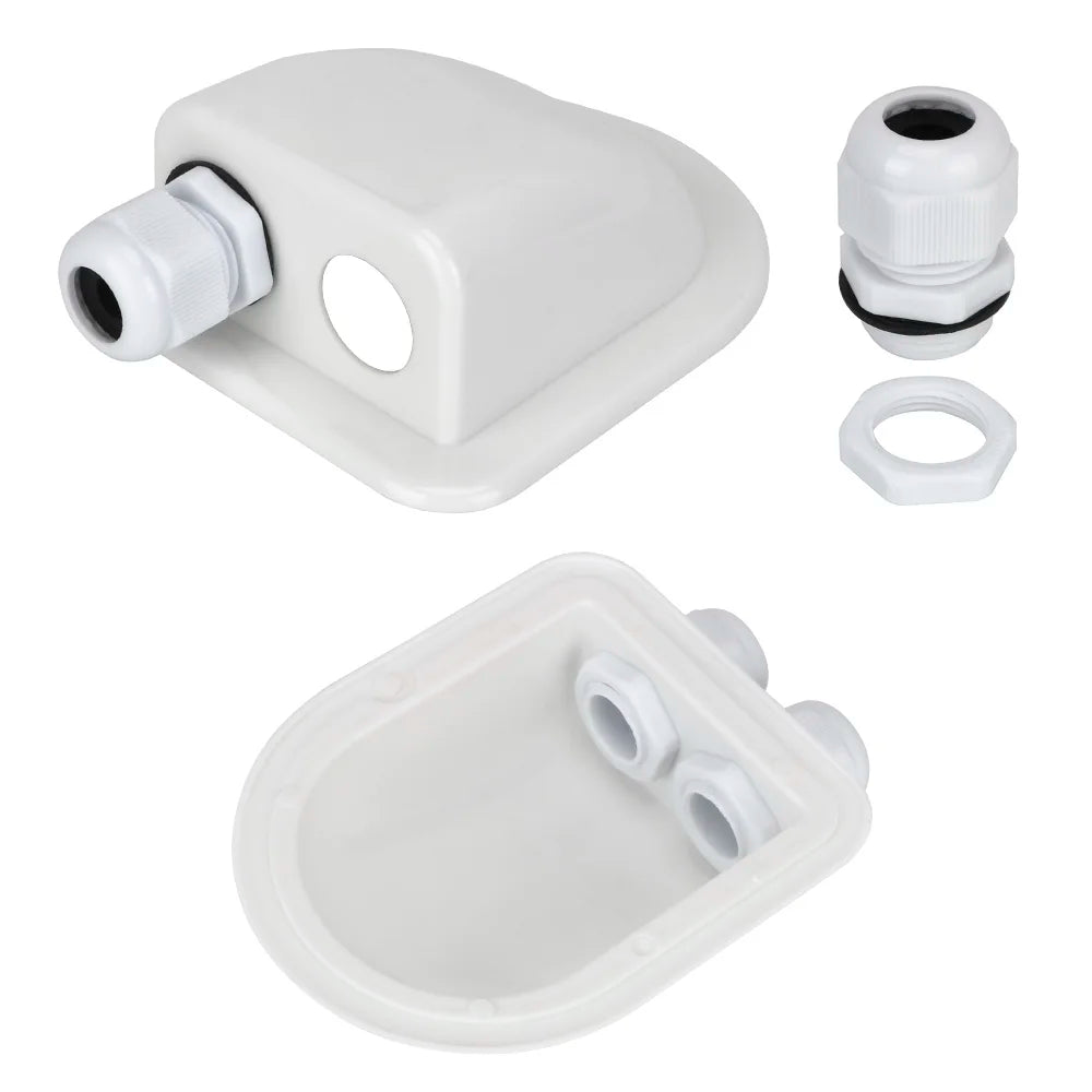Caravan Solar Car Junction Box Cable Entry Gland Box Roof Wire Entry Cable Connector Holder Dual Hole Automotive Accessories