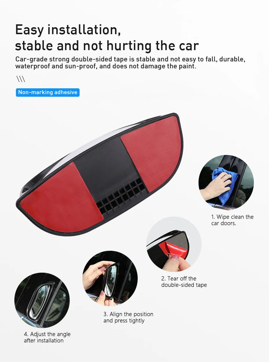SEAMETAL Universal Car Rear View Mirror Wide-angle Auto Second Row Seats Rearview Mirror Blind Spot Mirrors for Car Accessories