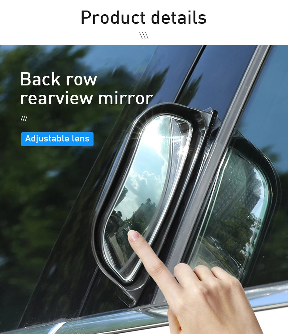 SEAMETAL Universal Car Rear View Mirror Wide-angle Auto Second Row Seats Rearview Mirror Blind Spot Mirrors for Car Accessories