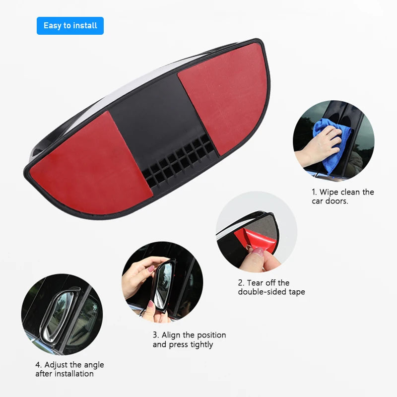 SEAMETAL Universal Car Rear View Mirror Wide-angle Auto Second Row Seats Rearview Mirror Blind Spot Mirrors for Car Accessories