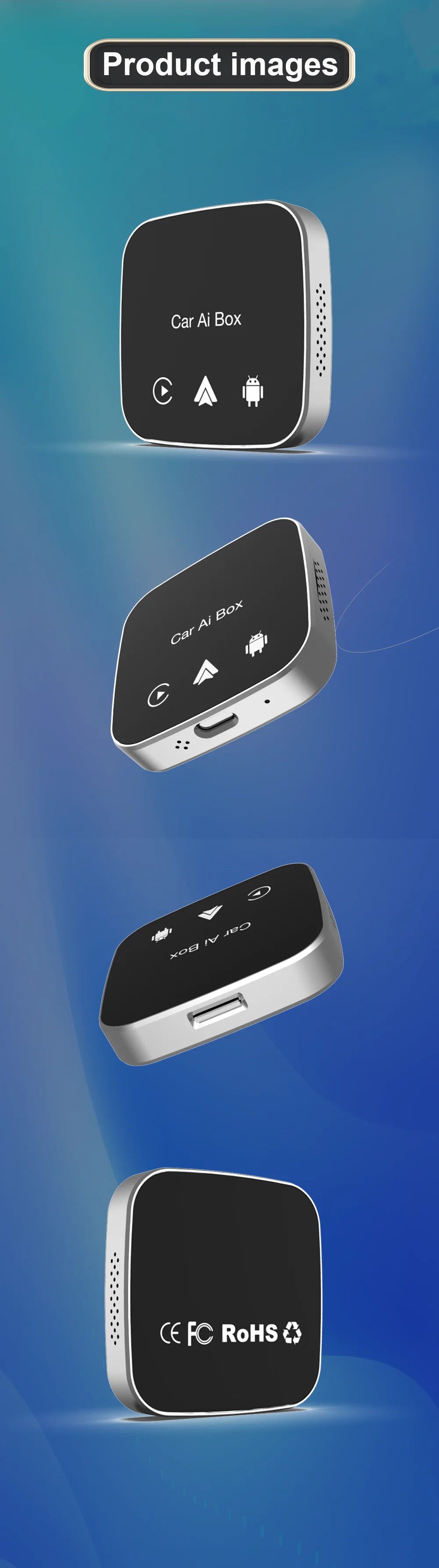 CarPlay Android  AI Box  Supports Wireless CarPlay Android Auto Adapters and 5G WiFi