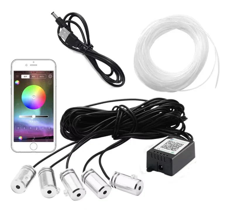 Led Car Interior Atmosphere Ambient Lights 6/8m RGB