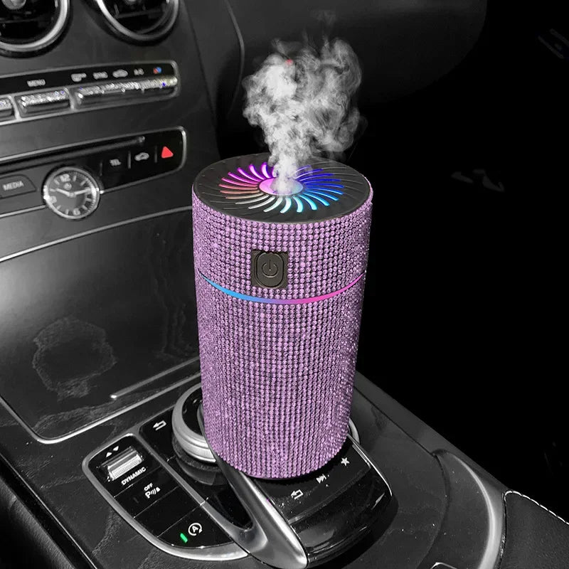 Luxury Diamond Car Diffuser Humidifier with LED Light