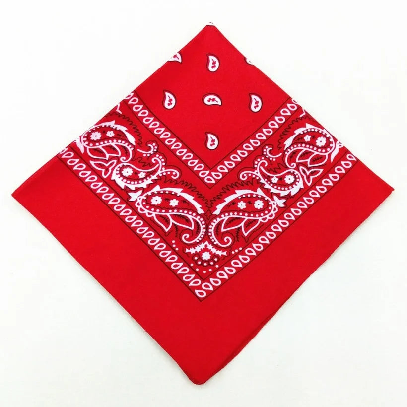 Unisex Men Women Cotton Bandana Hairband Cowboy Mens Biker Sports Headwear Wrist Hairwrap Single Sided Head Wrap Scarf Paisley