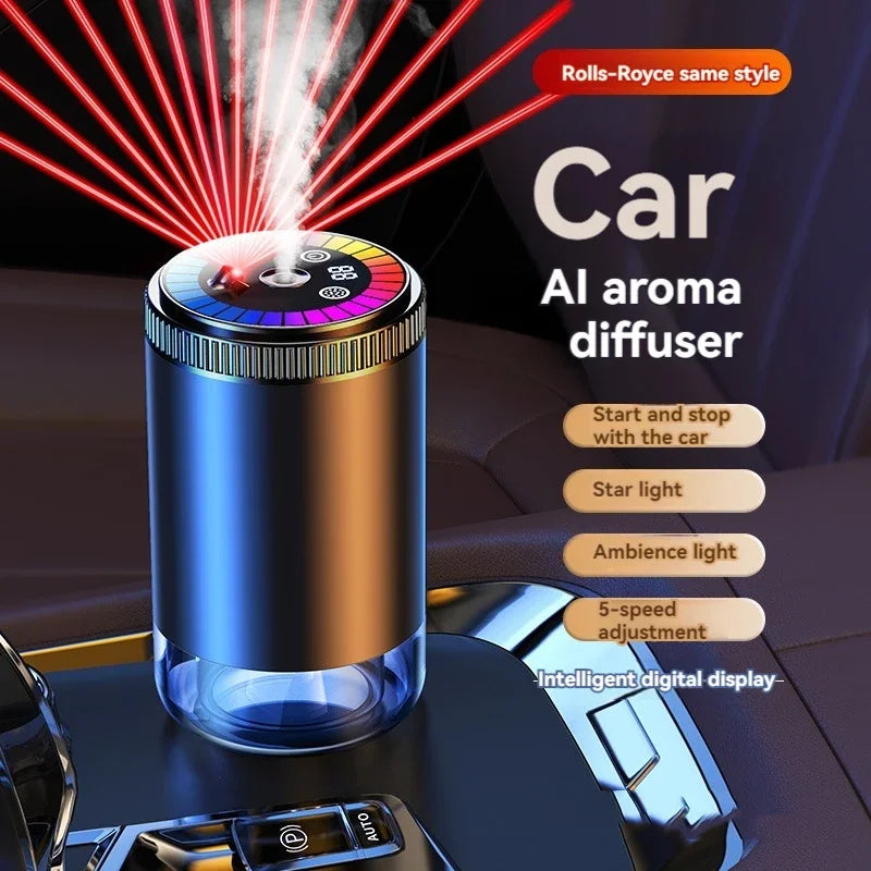 Smart Car Air Freshener Rechargeable Aroma Diffuser 5 Levels of Adjustable