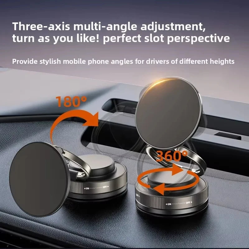 Magnetic Car Phone Holder 360° Adjustable Double Suction Mount