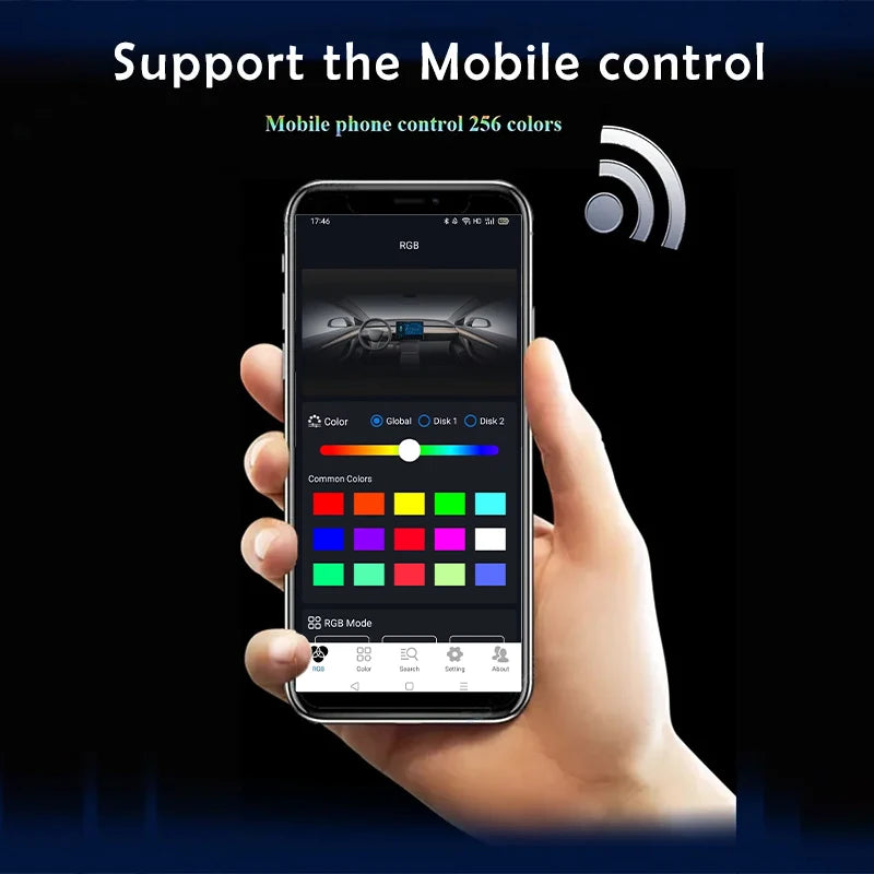 Ouchuangbo Ambient ambiance Light For Volvo XC90 2015-2021 Atmosphere ambiental lighting Backlight Dynamic Mood Light Decoration