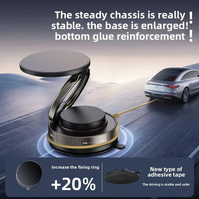 Magnetic Car Phone Holder 360° Adjustable Double Suction Mount