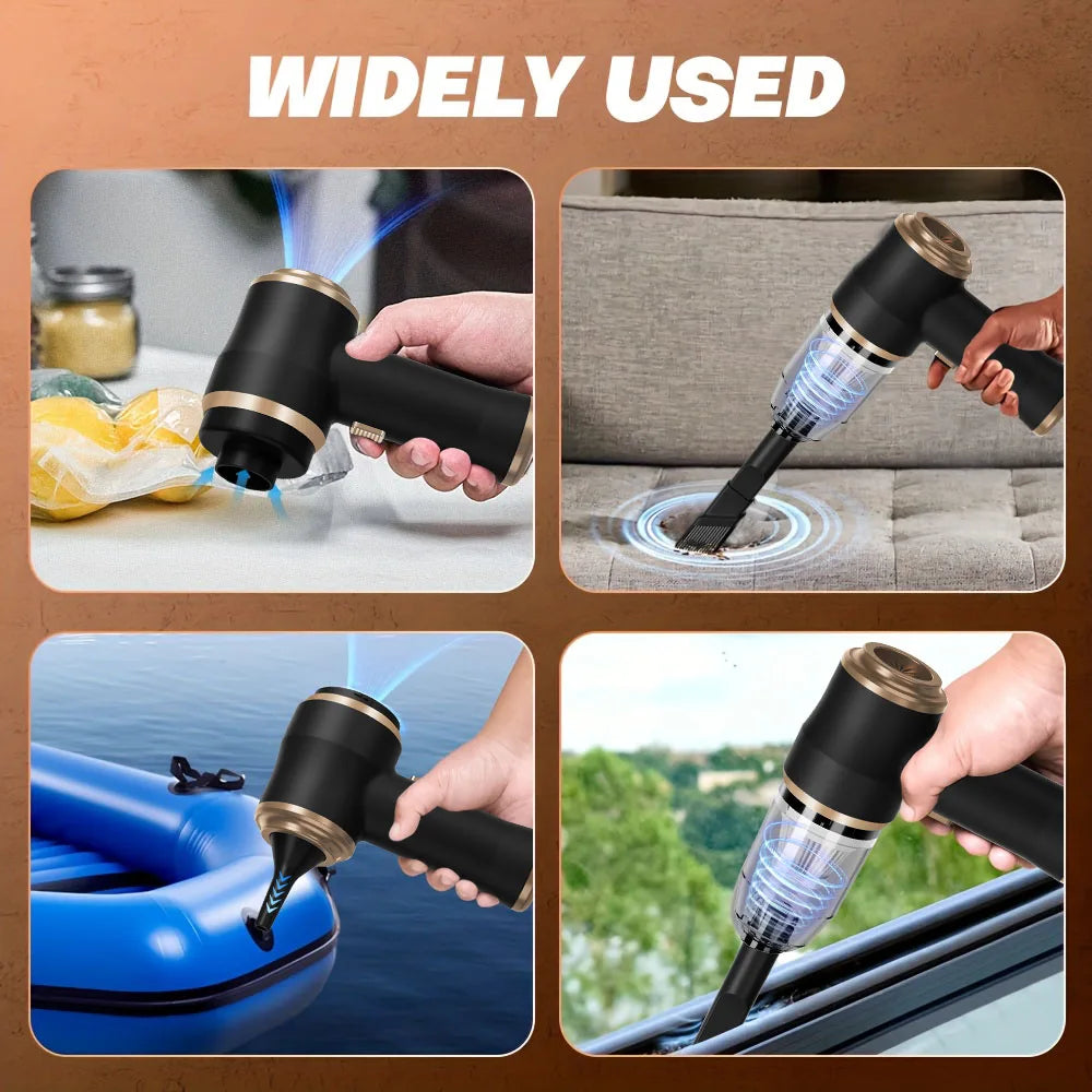 2-in-1 Car Vacuum Cleaner & Air Blower High Power Portable Dust Cleaner