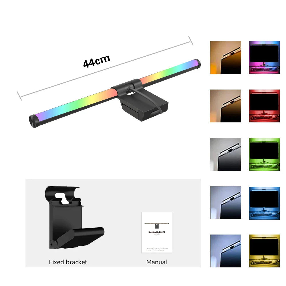 Monitor Light Bar Eye-Care Stepless Dimming Lighting Table Lamp for Work/Gaming