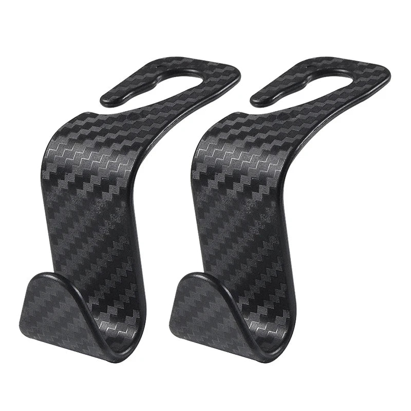 4Pcs Carbon Fibre Hook Car Seat