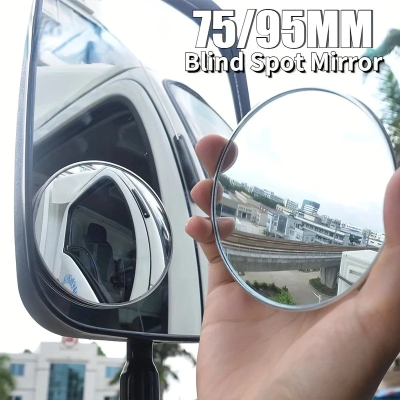 Car Blind Spot Mirror  Round Convex Wide Angle Side Mirror (Waterproof)