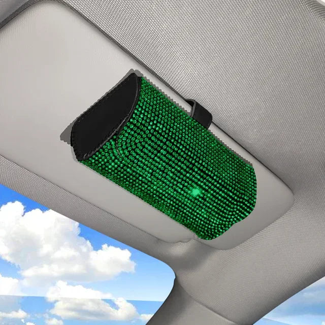 Diamond Car Glasses Case Sunglasses Storage Box