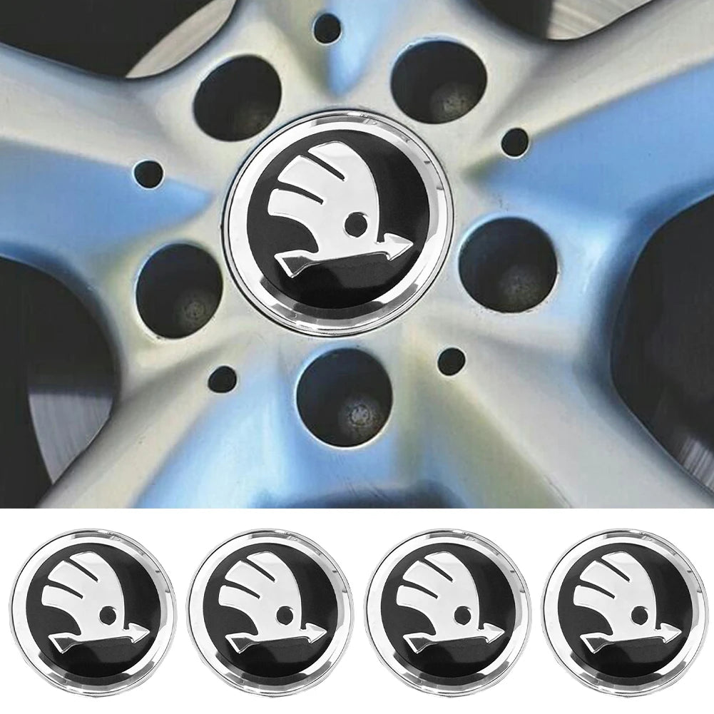 4Pcs Wheel Centre Cap Black 60MM Wheel Center Hub Cover Wheel Center Hub Cap for Skoda Octavia Fabia