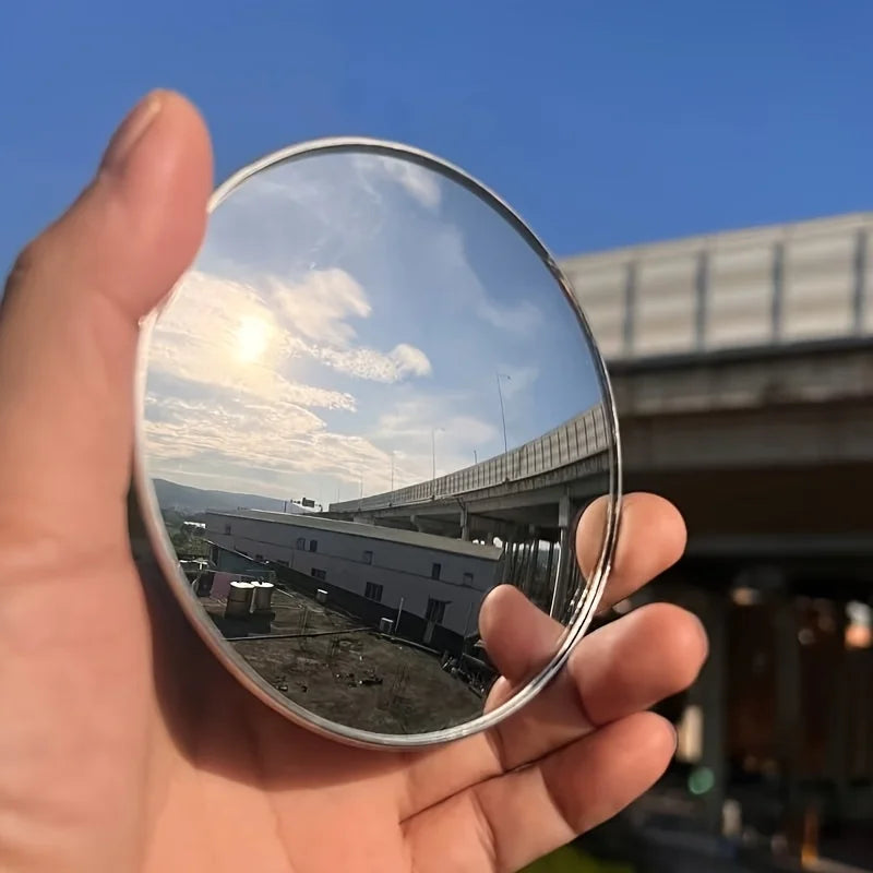 Car Blind Spot Mirror  Round Convex Wide Angle Side Mirror (Waterproof)