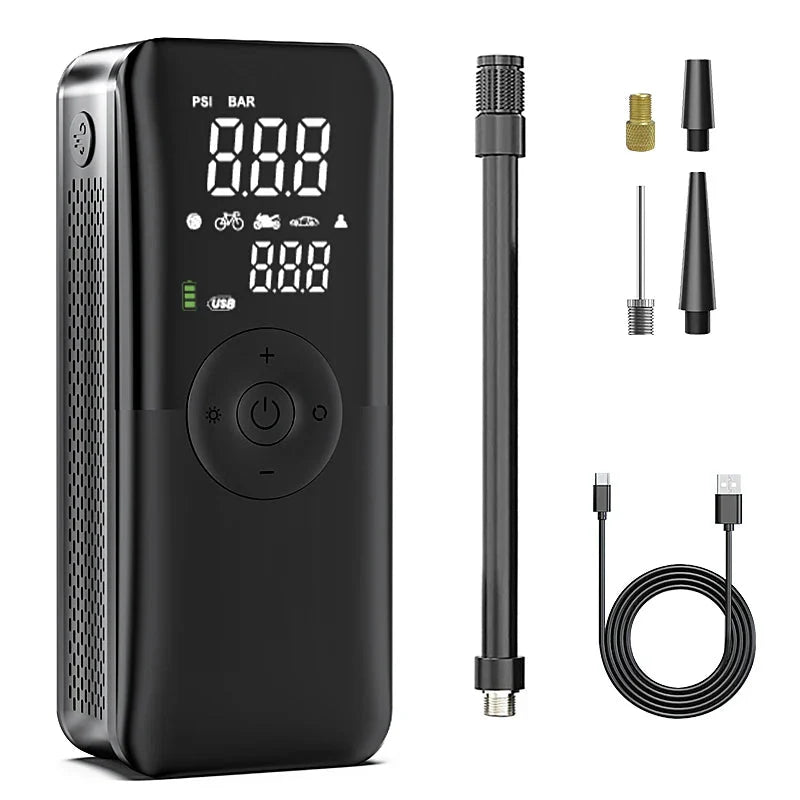 Rechargeable Air Pump Tire Inflator Portable Compressor Digital Cordless