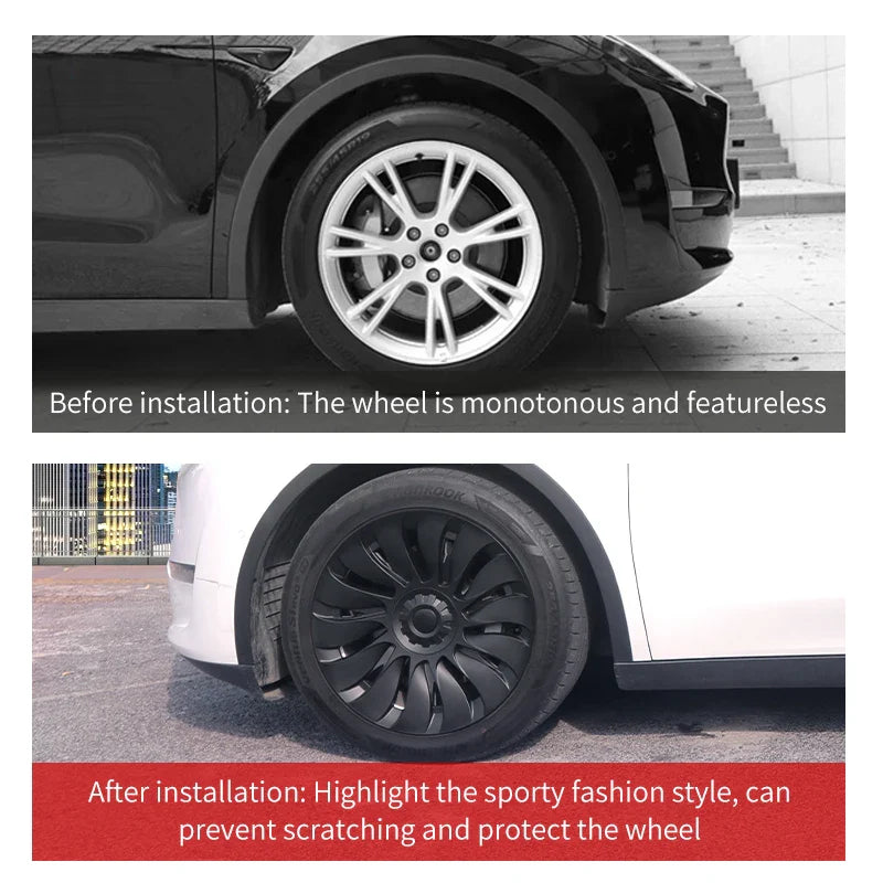 Hubcaps for Tesla Model Y 19 Inch Storm Style Wheel Cover