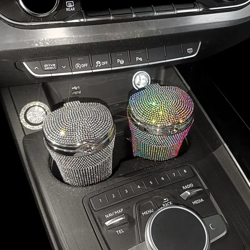 Car luxury Ashtray Portable Bling Cigarette Smokeless
