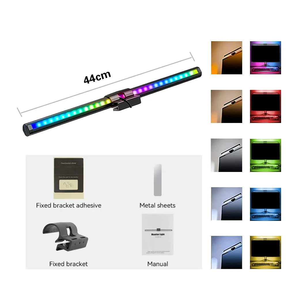 Monitor Light Bar Eye-Care Stepless Dimming Lighting Table Lamp for Work/Gaming
