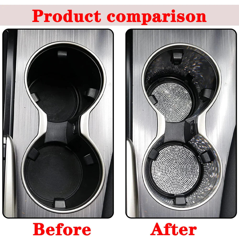 Diamond Car Coaster Water Cup Slot Non-Slip Mat