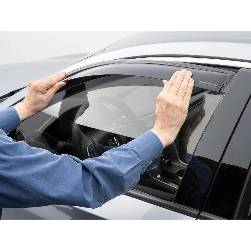 WeatherTech Custom Fit Side Window Deflectors for Chevrolet Spark - (82904), Front & Rear Set - Dark Tint