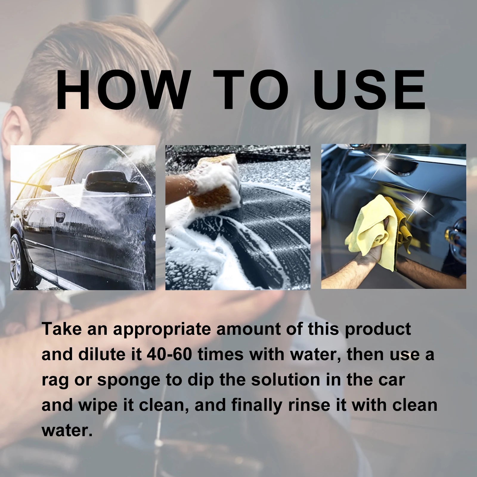 Carnauba Wax Car Wash 100ml Concentrated Car Detailing Wash Liquid