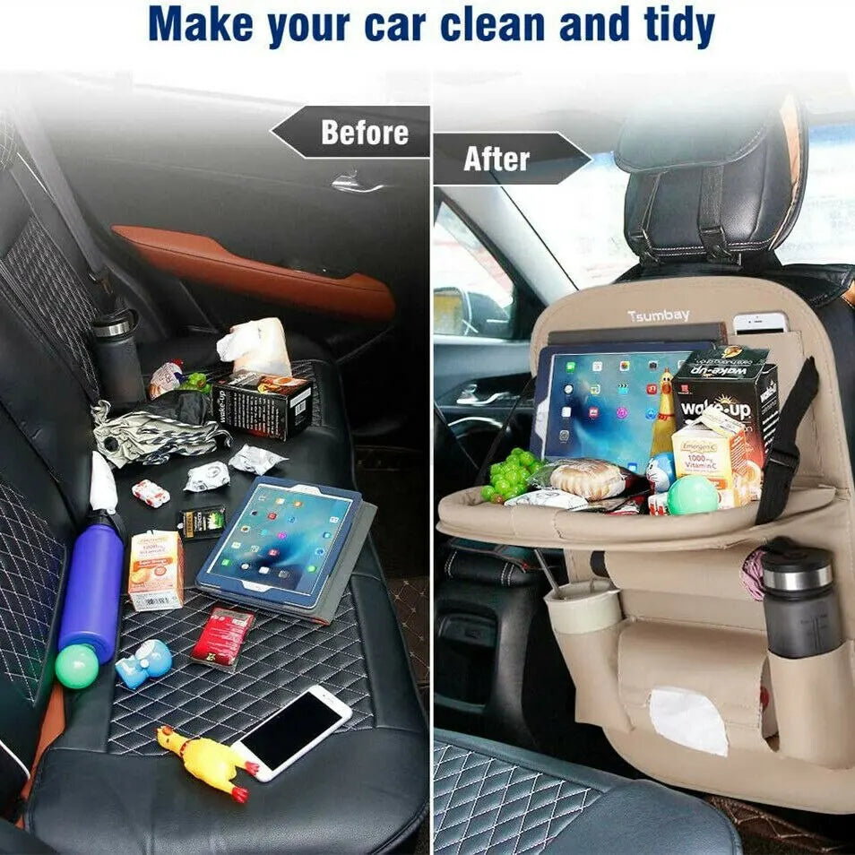 Car Seat Back Organizer with Foldable Table try