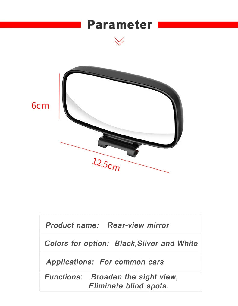 YASOKRO Car Blind Spot Mirror Wide Angle Mirror Adjustable Convex Rearview Mirror for Safety Parking Car Mirror YSR039