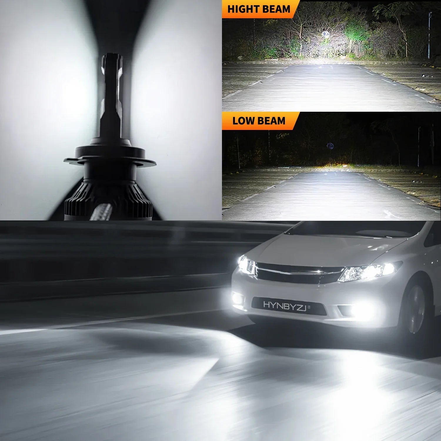 HYNBYZJ 100000LM H7 H4 H11 LED car Headlight