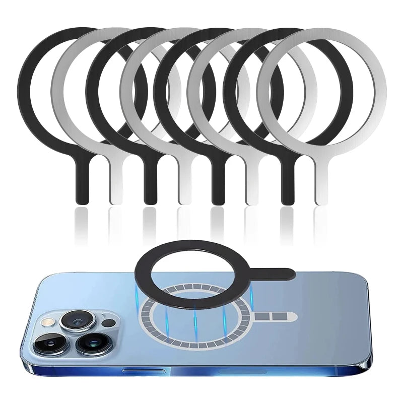 3/5 PC Metal Ring Plate for Magsafe Accessories for iPhone 14 15 Magnetic Mobile Phone Holder Car Wireless Charger Iron Sheet