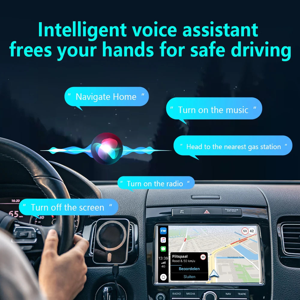 2026 4in1 New Upgrade Carplay Adapter Wireless Android Auto Mirror Link Smart MiNi AI Box USB Plug and Play Auto Connect WiFi