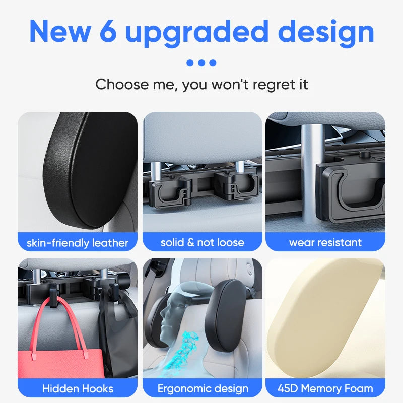 EliteRide TravelComfort Headrest – 360° Adjustable Neck Support Pillow