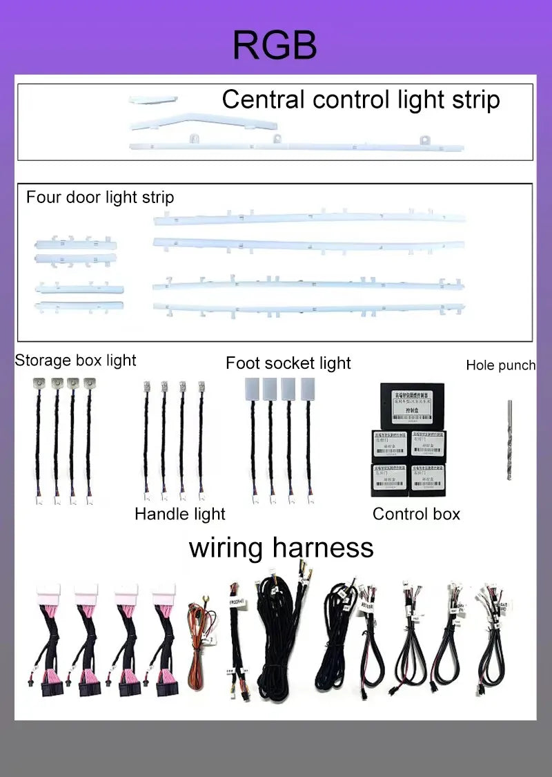 Ouchuangbo Ambient ambiance Light For Volvo XC90 2015-2021 Atmosphere ambiental lighting Backlight Dynamic Mood Light Decoration