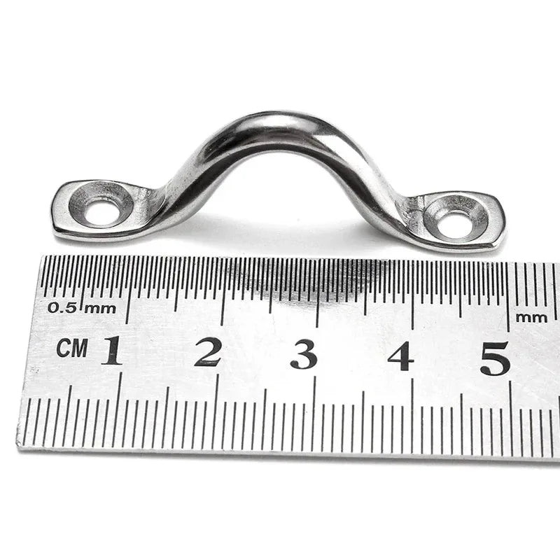 4pcs Handle 5mm Stainless Steel Wire Eye Strap Boat Marine Tie Down Fender Hook Canopy Engines Accessories