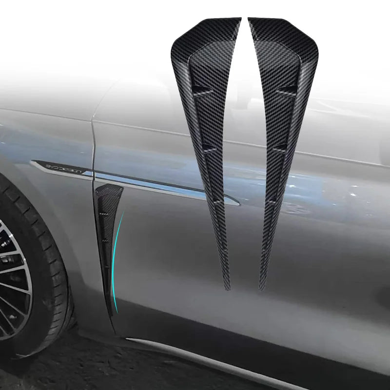 A Pair Car Side Fender Spoiler Wind Knife Side Gills Universal Air Vent Decorative Side Wing Stickers  Trim Accessorie